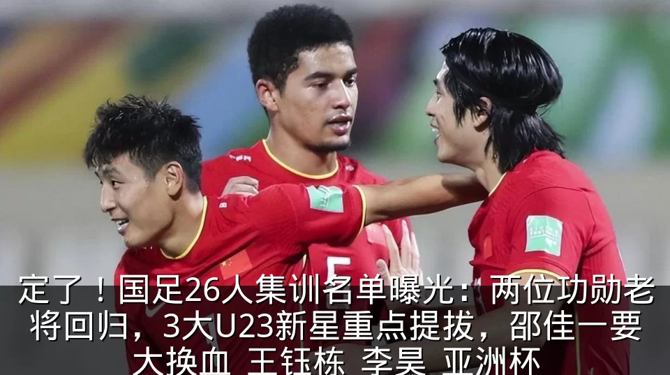 定了!国足26人集训名单曝光:两位功勋老将回归,3大U23新星重点提拔,邵佳一要大换血_王钰栋_李昊_亚洲杯
